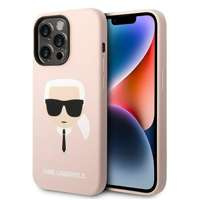 Husa Apple iPhone MagSafe KARL LAGERFELD 14 Pro Silicone Karl`s Head Bright Pink Bright Pink Hardcase